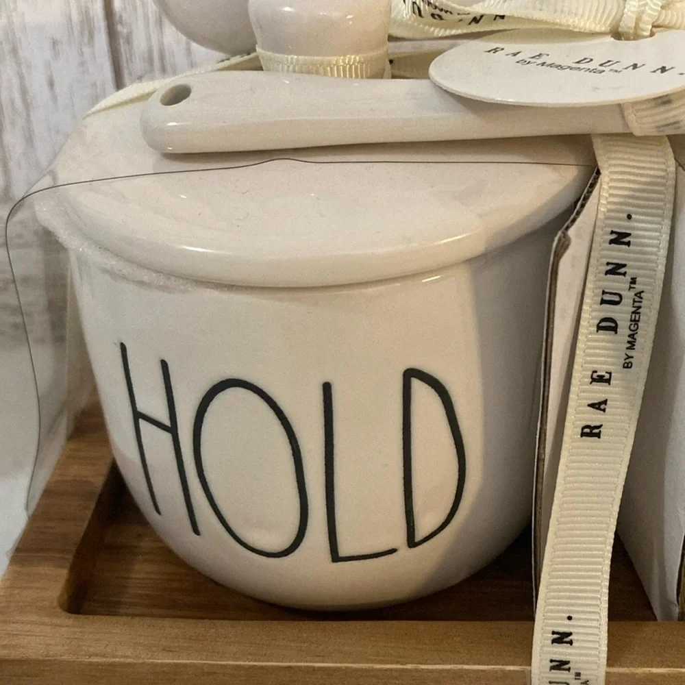 Rae Dunn Hold & Keep Containers with Lids & Spoons